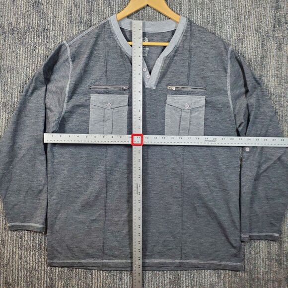 Vintage Phat Farm Men's Shirt Gray w/Pockets Loungewear Long Sleeve Size XXL Y2K - Picture 8 of 10